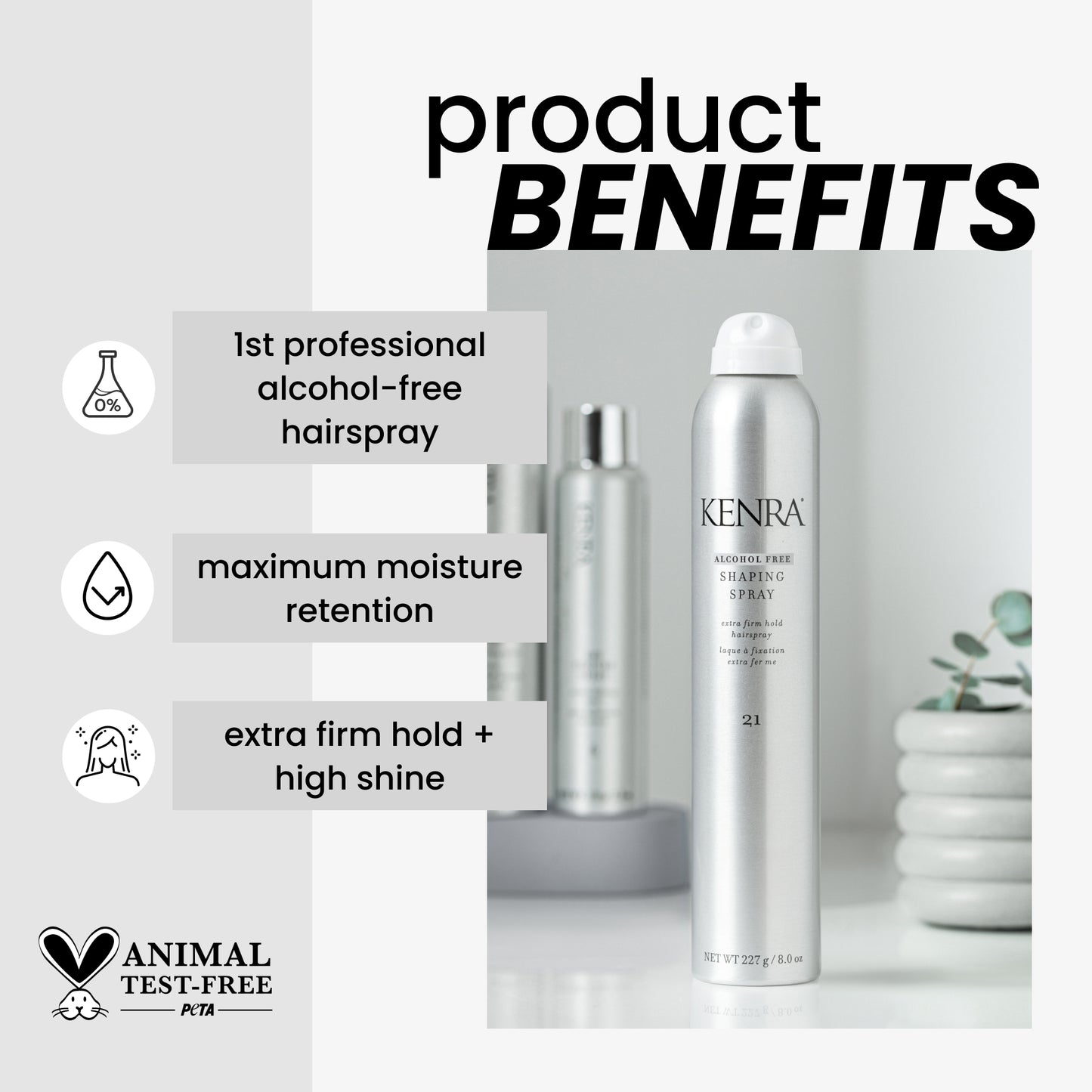 KENRA SHAPING SPRAY #21 ALCOHOL FREE 8OZ