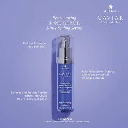 Alterna Caviar Anti-Aging Restructuring Bond Repair Leave In Hair Serum - 1.7oz