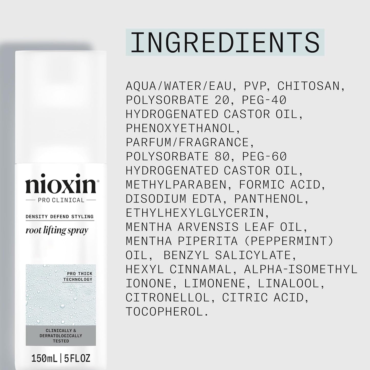 Nioxin Root Lifting Spray, 3D Styling Thickening Spray - 5.07oz