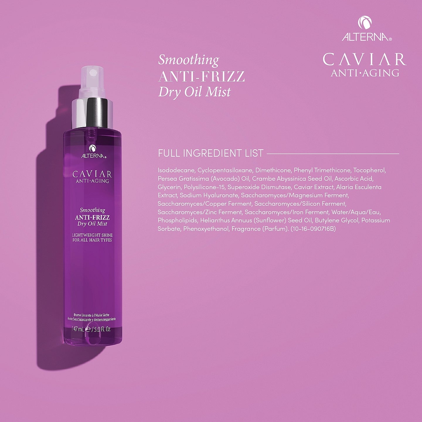 Alterna Caviar Anti-Aging Smoothing Anti-Frizz Oil Mist - 5oz