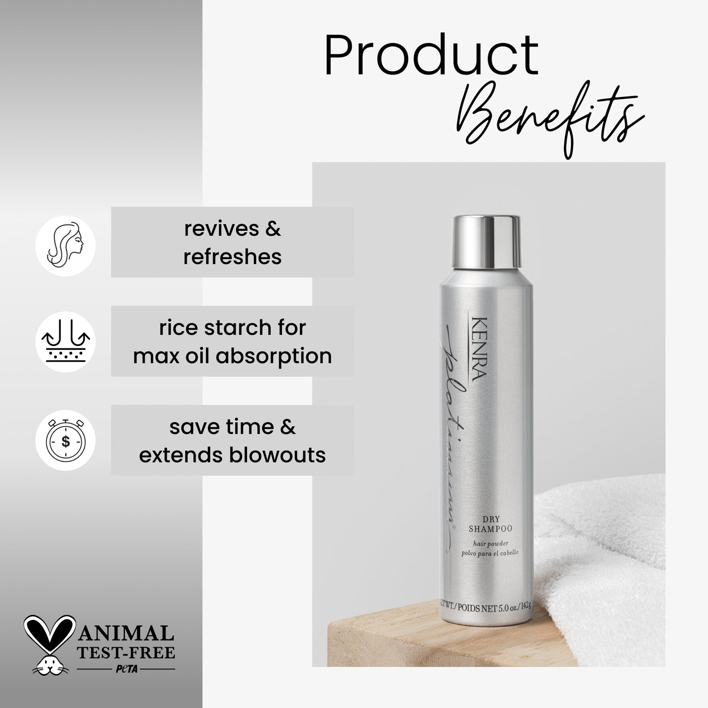 KENRA PLATINUM DRY SHAMPOO 5oz