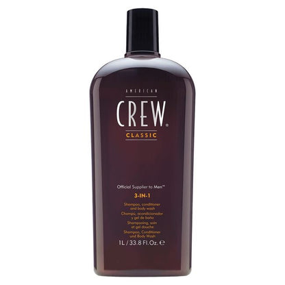 AMERICAN CREW 3 IN 1 SHAMPOO, CONDITIONER & BODY WASH