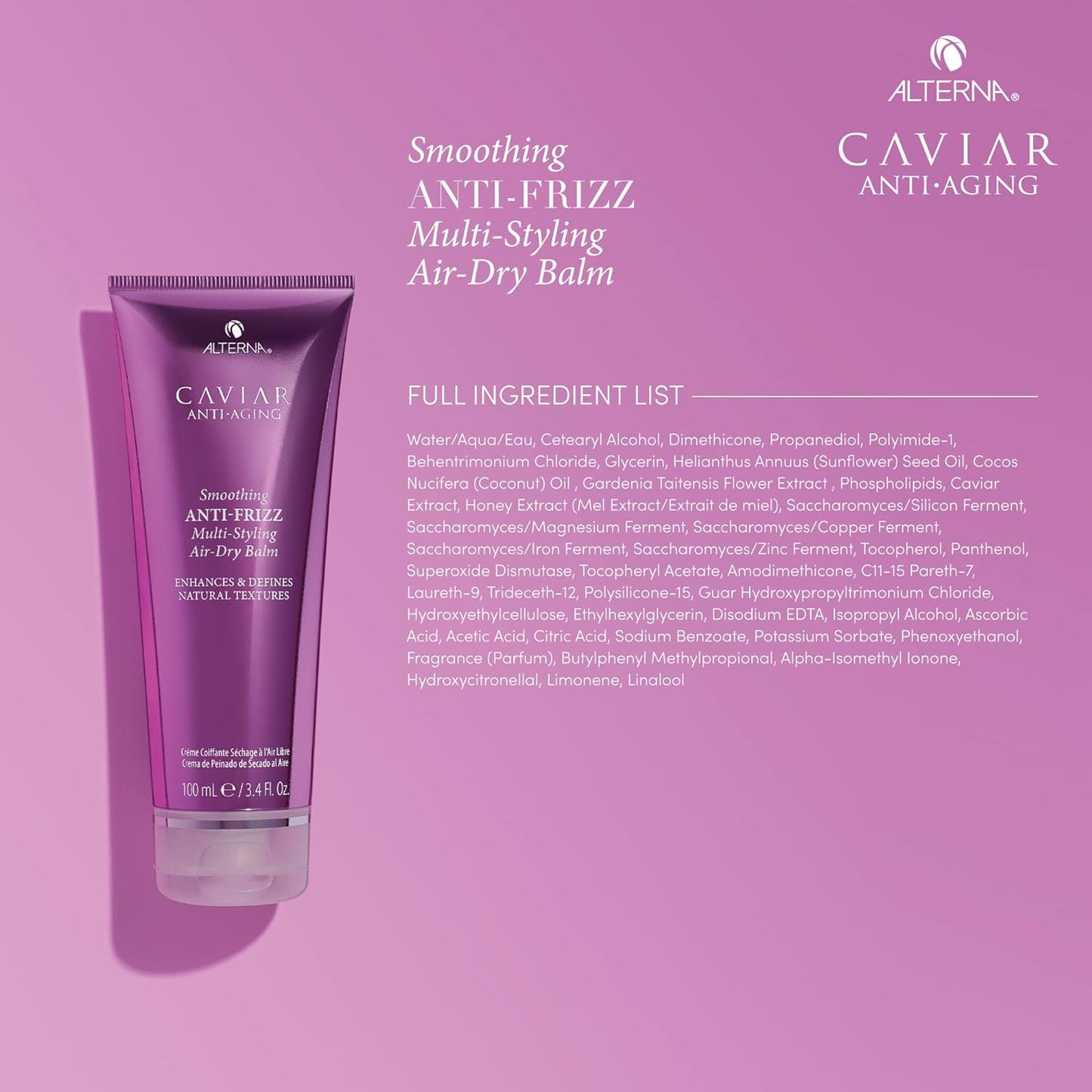 Alterna Caviar Anti-Aging Smoothing Anti-Frizz Multi-Styling Air Dry Balm - 3.4oz